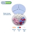 thumbnail image 5 of Ezy Dose Weekly (7-Day) Daily Pill Case ,Compact Round Containers with Flexible Lids and Removable Compartments, 3 Times a Day, Soft Rainbow, 5 of 6