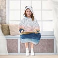 thumbnail image 7 of FORMRS Wearable Blanket Hoodie with Sleeves for Kids Cozy Flannel Sweatshirt, Abstract Painting, 7 of 7