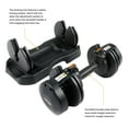 thumbnail image 7 of PRCTZ, 10-30lb Quick Select Adjustable Dumbbell Pair with Dumbbell Stand Combo, 7 of 7