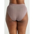 thumbnail image 5 of Joyspun Women’s Ribbed Modal Hi Cut Brief Panties, 3-Pack, Sizes XS to 3XL, 5 of 5