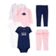 thumbnail image 1 of Set de ropa Simple Joys de Carter's Baby Girls, 6 piezas, 0-3 m, 1 of 2