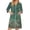 Green(Vintage Floral Print), variant on Lightweight Robes for Women Zipper 3/4 Sleeve Bathrobes for Women Zip Up Front Knee Length Polka Dot Loose Fit Pajama Sleepwear with Pockets Black XXL