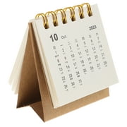 2023 Mini Desk Calendar Office Supply Desktop Convenient Month Delicate Paper Student
