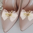 thumbnail image 6 of MRLESS 2-Pack Mesh Bow Shoe Clips with Faux Heel Charms, Stylish Party Accessories for Women’s Shoes, 6 of 8