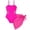 Hot Pink, variant on YunPes Girls Swimsuit Cute Fashion Waist Cut out One Piece Bathing Suit with Solid Cover up Skirt Sarong Wraps Girls' Swimwear