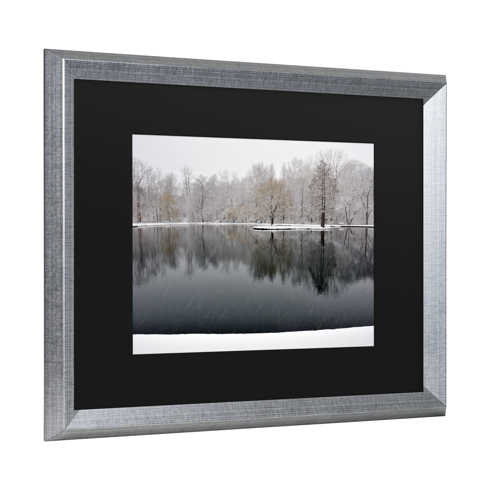 Trademark Fine Art 'Snowy Pond' Canvas Art by Kurt Shaffer