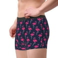 thumbnail image 3 of Wukai Cute Flamingo Print Men’s Underwear Breathable Boxer Briefs,&nbsp;Moisture Wicking & Breathable-Small, 3 of 7