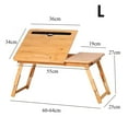 thumbnail image 2 of Bamboo Laptop Desk Serving Bed Tray with Drawer Computer Desk, Writing Desk, Lap Desk, 2 of 6