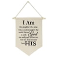 thumbnail image 1 of I Am The Daughter Of A King Who Is Not Moved By The World For My God – Bandera Colgante De Lona, ​​Cartel De Pared, Decoración De Regalo Para Hija, Bebé, Niña, Guardería, Habitación De Adolescentes, P, 1 of 5