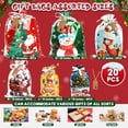 thumbnail image 2 of 20PCS Christmas Drawstring Gift Bags - Assorted Sizes from Small to Jumbo, with Colorful Designs & Tags, Ideal for Holiday Wrapping & Decorations Party Favors, 2 of 7