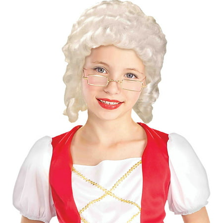Morris Costumes Womens School Colonial Girl Perfect Wig White One Size, Style FM68563