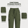 thumbnail image 5 of MASKERT Women's Cargo Pants Lightweight-Quick Dry Hiking Pants Athletic Lounge Casual Travel Army Green（Size XS-XXXL）, 5 of 10