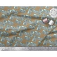 thumbnail image 3 of Soimoi Brown Poly Georgette Fabric Camera & Dots Decor Fabric Printed Yard 42 Inch Wide, 3 of 3