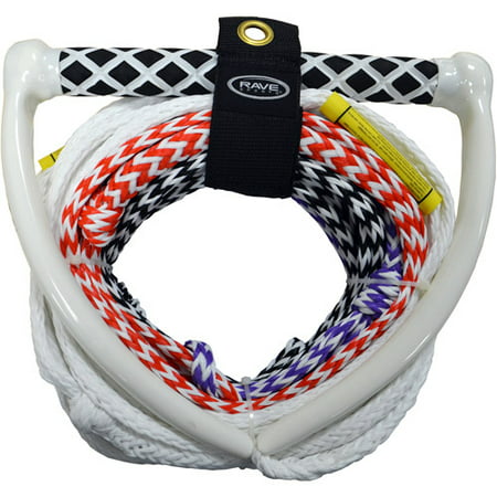 Rave Sport 70' 4 Section Pro Water Ski and Tow Rope, (Best Wakeboard Tow Rope)