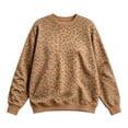 thumbnail image 5 of Womens Oversized Sweatshirts Animal Print Crewneck Sweatshirt with Long Sleeves Casual Trendy Loose Fit Pullover Tops Coffee S, 5 of 5