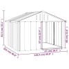vidaXL Dog House Outdoor Pet Kennel Puppy Shelter Kennel Galvanized Steel