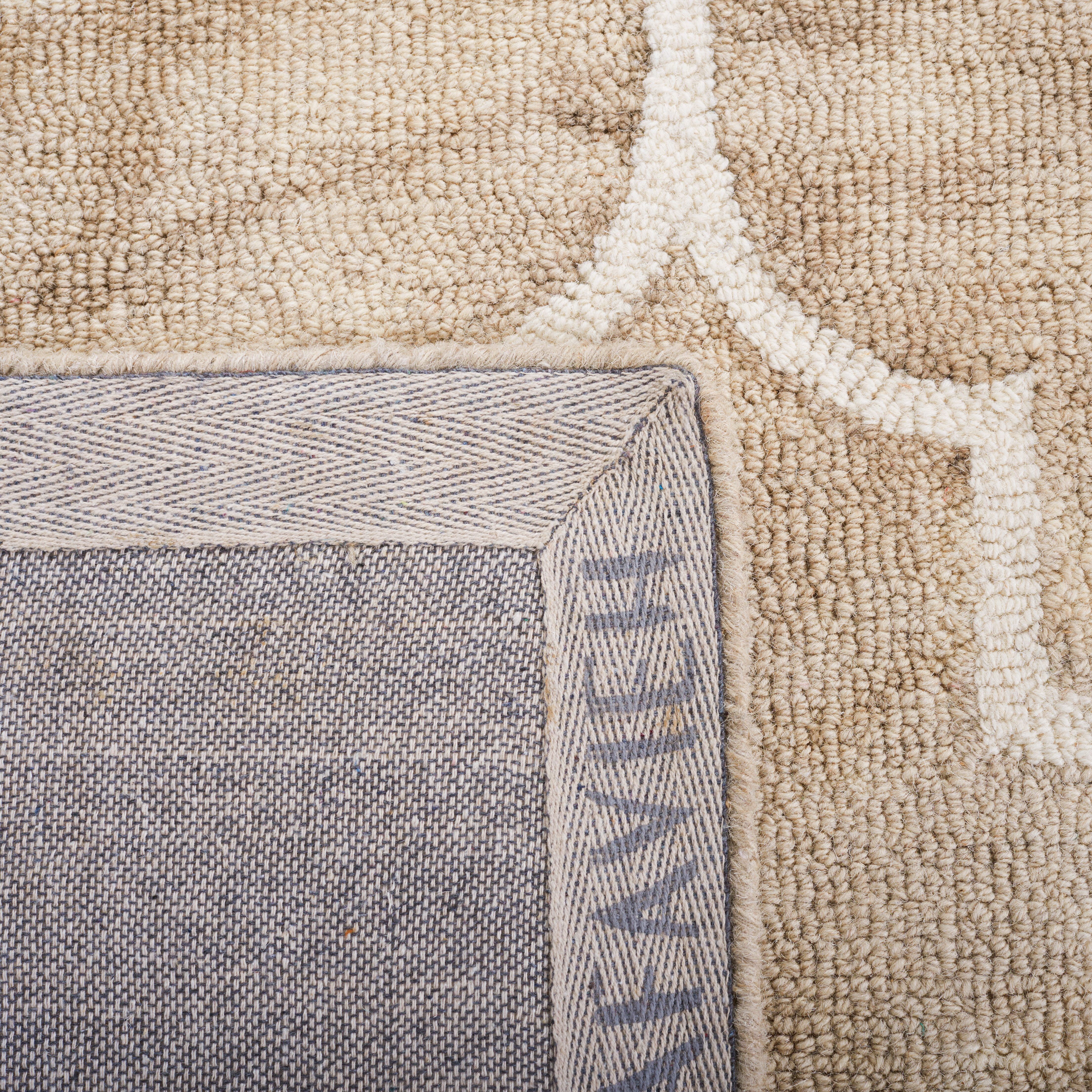Safavieh Dip Dye Calanthe Geometric Wool Area Rug, Beige/Ivory, 5' x 5' Square