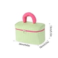 thumbnail image 3 of Canvas Makeup Bag, Toiletry Organizer for Teens, Waterproof Travel Cosmetic Bag with Brush Organizer, Multi-Purpose Storage for Essentials, 3 of 6