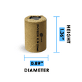 thumbnail image 3 of IP POWER NiMh Nickel Metal Hydride 4/5 SubC 1.2V 2100mAh Insulated Paper Wrapped Rechargeable Battery Flat Top Terminal - 54 Pack Bulk, 3 of 5
