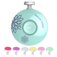 thumbnail image 2 of Trimmer de uñas eléctrico Colorido Floral portátil 6 Head Adulto Niños Polador Casa interior Cuidado de bebé Clippers con bolsa de eva Verde Inevent HA047893-01B, 2 of 6