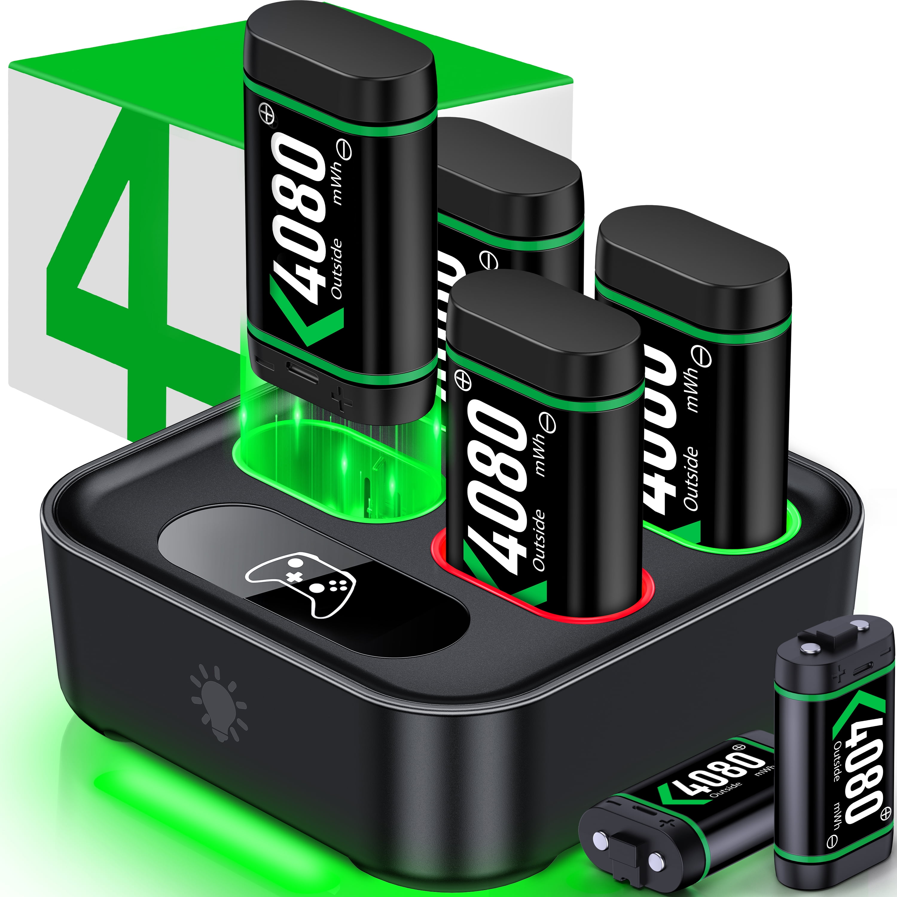 Xbox Controller Battery Pack for Xbox One/Xbox Series X|S,ESYWEN 6PCS 4080mAh Xbox Rechargeable Battery Packs & Xbox Charger Station for Xbox One/One S/One X/One Elite