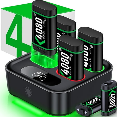 Xbox Controller Battery Pack for Xbox One/Xbox Series X|S,ESYWEN 6PCS 4080mAh Xbox Rechargeable Battery Packs & Xbox Charger Station for Xbox One/One S/One X/One Elite