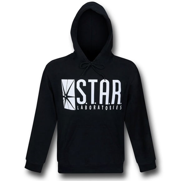 Flash Star Labs Chandail à Capuchon Noir-Large