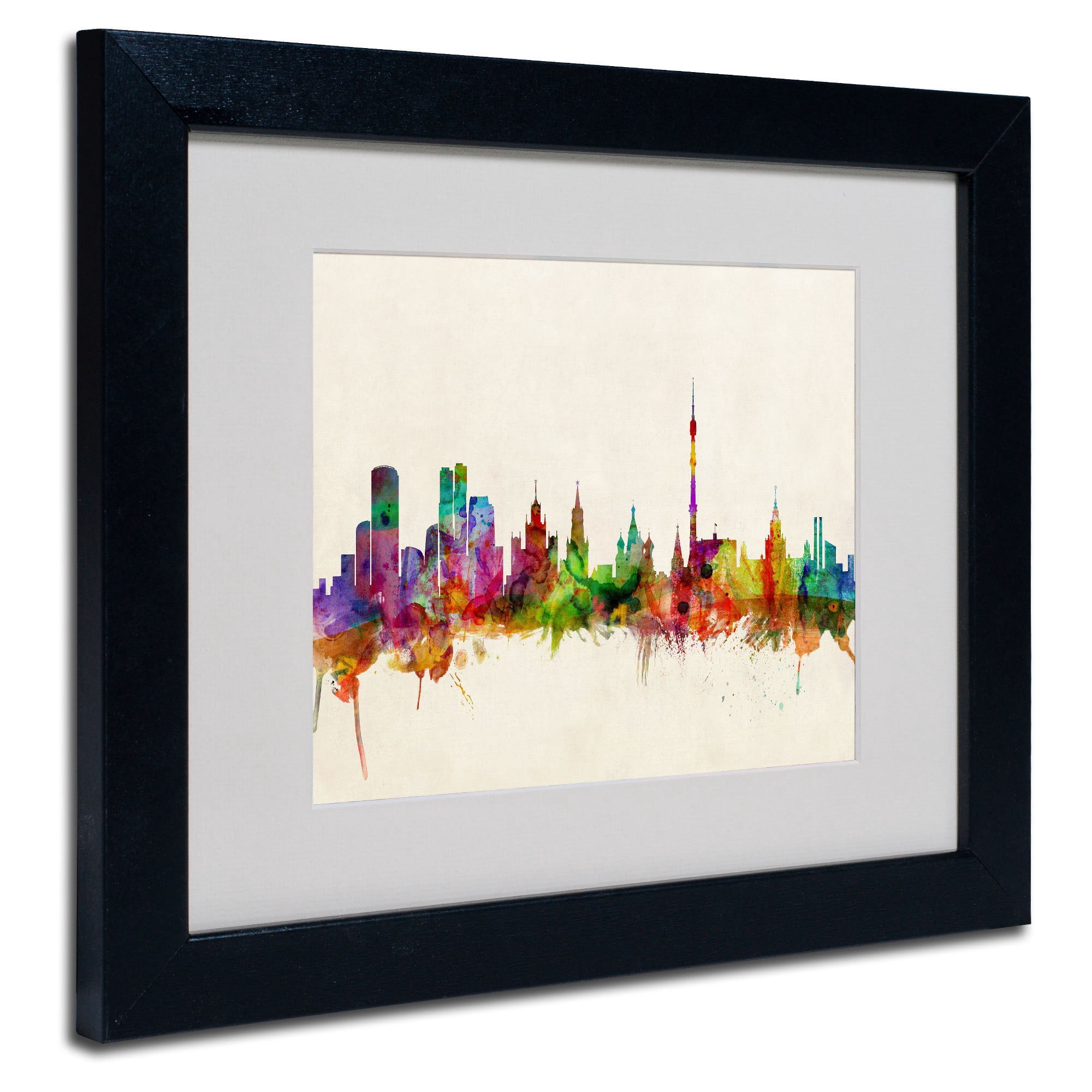 Trademark Fine Art "Moscow, Russia" Canvas Art by Michael Tompsett, Black Frame