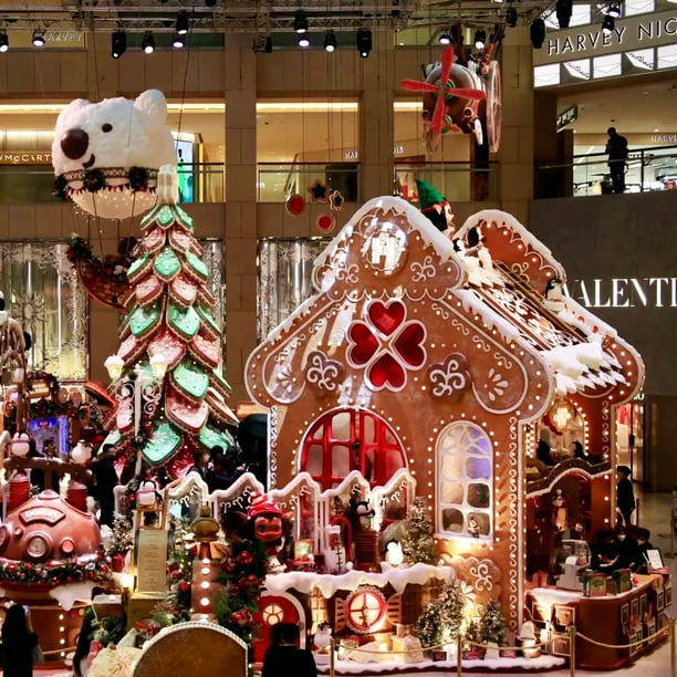 Decoraciones navideñas Suministros de decoración navideña para exteriores Decoraciones navideñas de lujo para centros comerciales