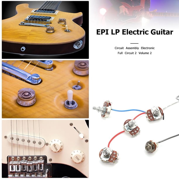 partes de guitarra Profesional dedicado 1 Juego de arnés de cableado 2v2t Jack 500k ollas instrumentos musicales para Gibs reemplazo LP guitarra eléctrica FLhrweasw Nuevo