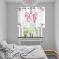 thumbnail image 4 of Valentine's Day Kitchen Curtains Window Panels, Pink Bowknot Ribbon Modern Minimalist Art Insulated Window Treatment Curtain, Grommet Curtains for Bedroom/Living Room/Bathroom, 2 Piece 27.5"Wx39"L, 4 of 8