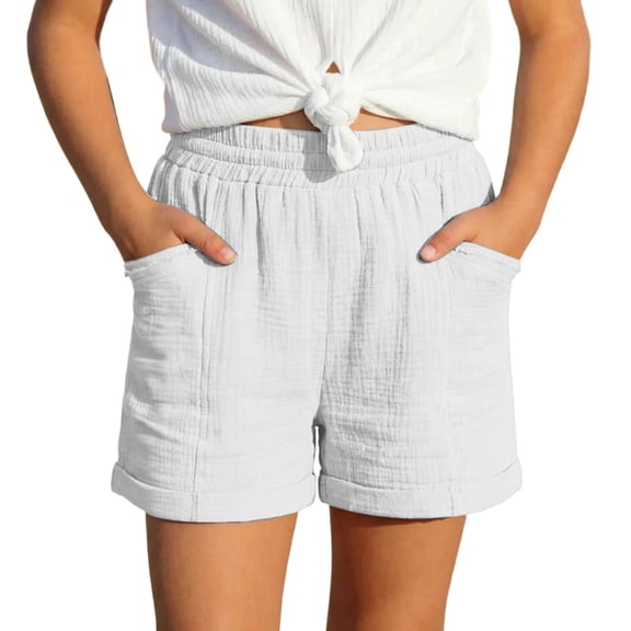 shoper Girl Shorts 5t, Breathable Summer Play Shorts for Girls with Multiple Pockets Comfortable Casual Toddler and Kids Wear