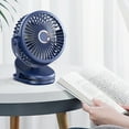 thumbnail image 2 of Leadrop 10000mAh Clip Fan 4 Speeds Hands Free USB Powered Low Noise Chargeable Desktop Fan Dorm Supplies, 2 of 11