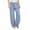 Light Blue, variant on Teen Girls Casual Cotton Linen Pants, New Lightweight Summer Loose Fitting Elastic Waist Solid Loungewear Long Trousers with Pockets Brown 4Y
