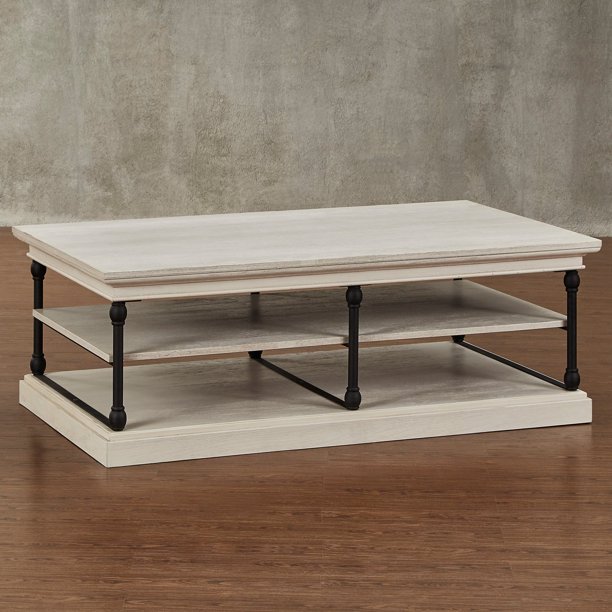 Weston Home Rectangle Coffee Table Antique White Walmart Com Walmart Com