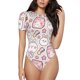 thumbnail image 1 of Balery Cute Rabbit Body de cuello redondo de manga corta para mujer Tops de manga corta Tops básicos-XX-Large, 1 of 7