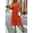 thumbnail image 5 of PRETTYGARDEN Women's Maxi Dress Fall Long Sleeve Wrap V Neck Ruffle Flowy Belted Spring Wedding Guest Vacation, 5 of 8