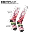 thumbnail image 2 of Gaeub Watermelon Splash Realism Art Printed Design Socks Stretchy High Tube Socks for Men Women Teens , Softball Soccer Socks for Hiking, Sport, 2 of 6