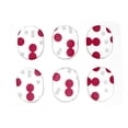 thumbnail image 3 of VERDANVERSE 6 Pcs Tapis Silencieux avec Matériau en Silicone pour Réduction de Bruit à Pois Rouges, 3 of 6