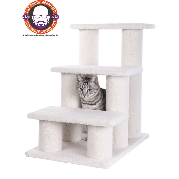 Armarkat Pressed Wood Dog Steps, Ivory, 18"L x 24"W x 8"H