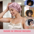 thumbnail image 3 of Gorro de seda Cocheng, 100% seda de morera, doble cara, color rosa frijol, 3 of 7