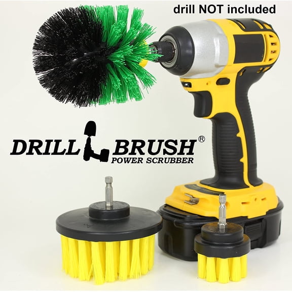 Electric Drill Cleaning Brushes for Tile, Grout, Shower, Tub, Sink-3 Piece Kit