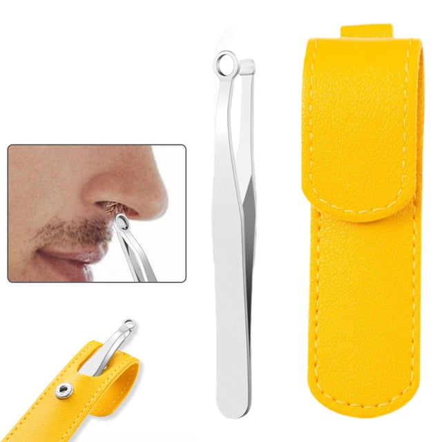 PEONAVET Pince à Poils de Nez en Acier Inoxydable Outil d'Épilation Ronde avec Pince Ronde - Épilateur de Nez Beauté