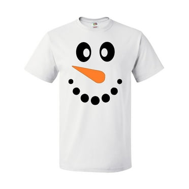 Inktastic Cute Smiling Snowman Face with Carrot Nose T-Shirt