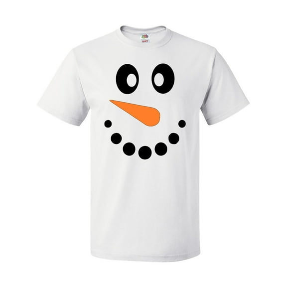 Inktastic Cute Smiling Snowman Face with Carrot Nose T-Shirt