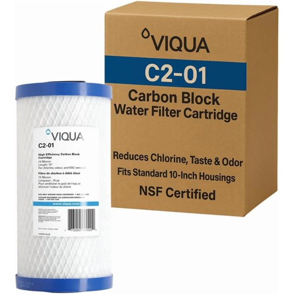 Viqua C2-01 10” High Flow Replacement Carbon Block Filter Cartridge for Water Purification Systems