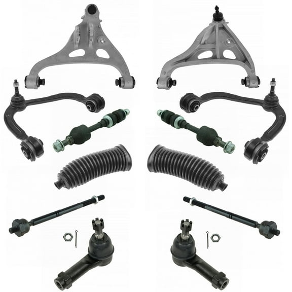 TRQ 12pc Steering Suspension Kit Control Arms Tie Rods Sway Bar End Links PSA69970