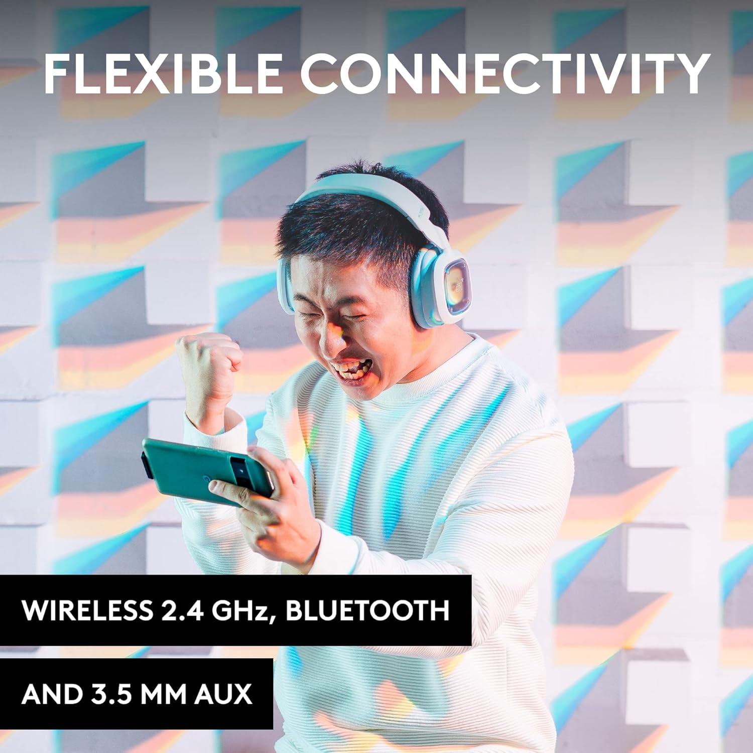 Astro A30 Wireless LIGHTSPEED Wireless Gaming Headset for Xbox, PlayStation, PC/MAC and Mobile - Bluetooth, 3D Audio compatible, Detachable Boom Bundle with Headphones Stand +More (White)
