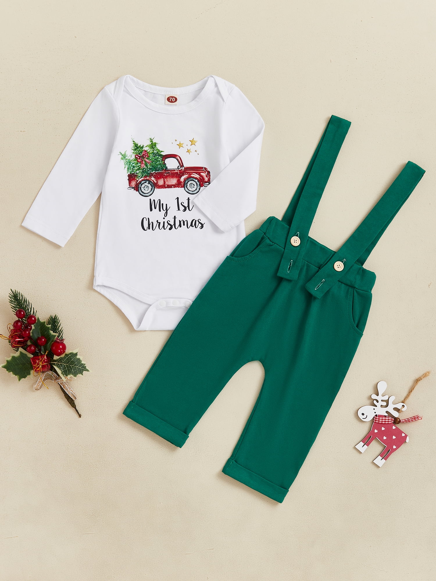 Produktbild von Borlai Baby Strampler Mädchen Neugeborene Blume Kleding Langarm Rundhals Rüschen Body