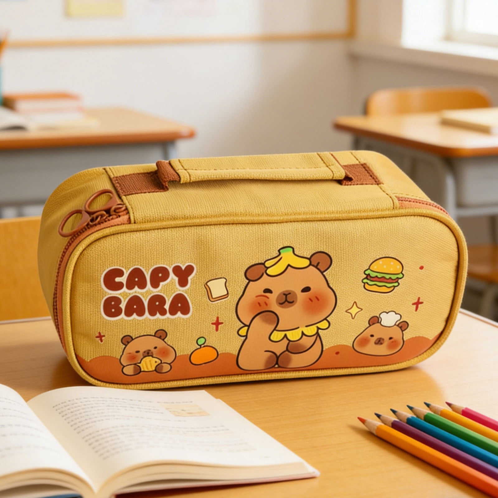 Yannianjz Large Capacity Pencil Case, Multi-Functional Durable Stationery Bag,GirlsSchoolSupplies Organizer for Pens, Pencils, Markers, Art Tools